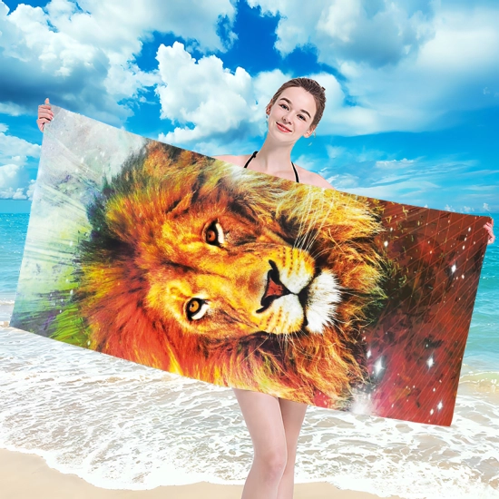 RĘCZNIK PLAŻOWY 150x210 KĄPIELOWY KOC DUŻY KOCYK SZYBKOSCHNĄCY  NA BASEN