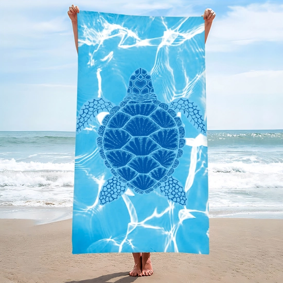 RĘCZNIK PLAŻOWY 150x210 KĄPIELOWY KOC DUŻY KOCYK SZYBKOSCHNĄCY  NA BASEN