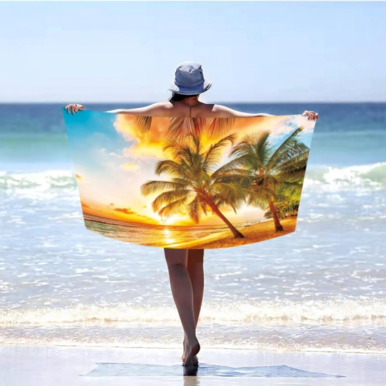 RĘCZNIK PLAŻOWY 150x210 KĄPIELOWY KOC DUŻY KOCYK SZYBKOSCHNĄCY  NA BASEN