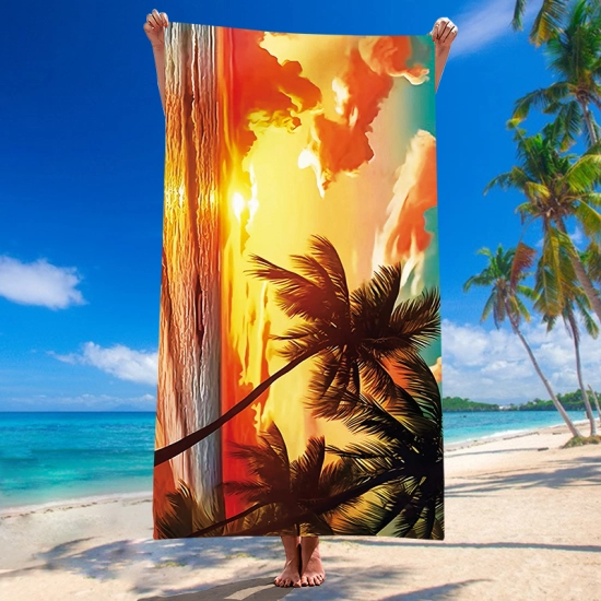 RĘCZNIK PLAŻOWY 150x210 KĄPIELOWY KOC DUŻY KOCYK SZYBKOSCHNĄCY  NA BASEN