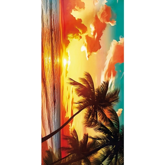 RĘCZNIK PLAŻOWY 150x210 KĄPIELOWY KOC DUŻY KOCYK SZYBKOSCHNĄCY  NA BASEN