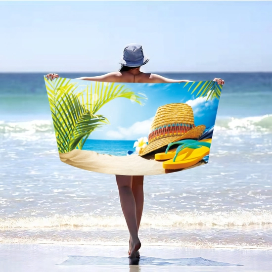 RĘCZNIK PLAŻOWY 150x210 KĄPIELOWY KOC DUŻY KOCYK SZYBKOSCHNĄCY  NA BASEN