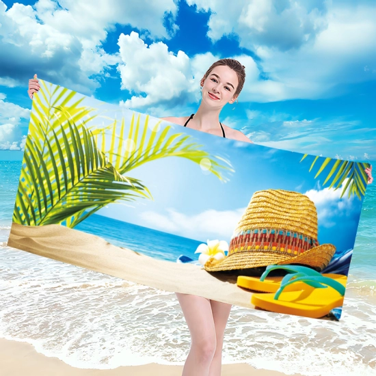 RĘCZNIK PLAŻOWY 150x210 KĄPIELOWY KOC DUŻY KOCYK SZYBKOSCHNĄCY  NA BASEN