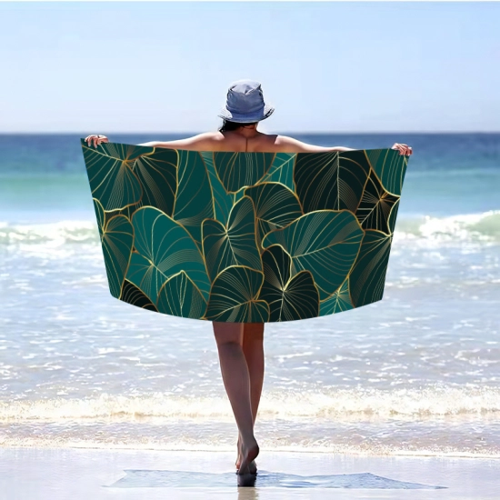 RĘCZNIK PLAŻOWY 150x210 KĄPIELOWY KOC DUŻY KOCYK SZYBKOSCHNĄCY  NA BASEN