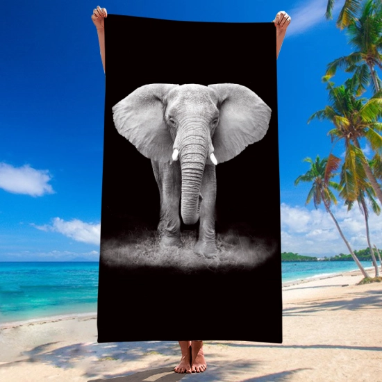 RĘCZNIK PLAŻOWY 150x210 KĄPIELOWY KOC DUŻY KOCYK SZYBKOSCHNĄCY  NA BASEN