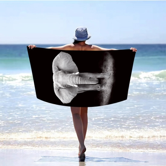 RĘCZNIK PLAŻOWY 150x210 KĄPIELOWY KOC DUŻY KOCYK SZYBKOSCHNĄCY  NA BASEN