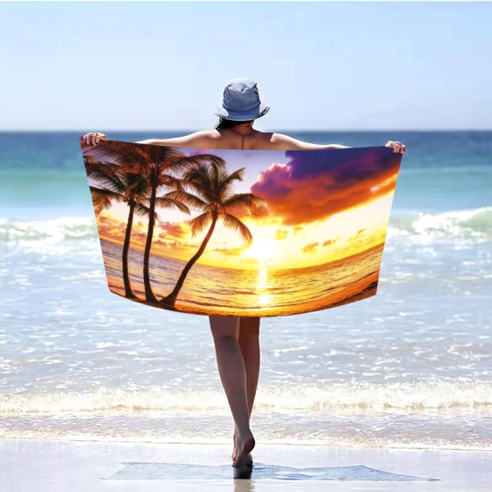 RĘCZNIK PLAŻOWY 150x210 KĄPIELOWY KOC DUŻY KOCYK SZYBKOSCHNĄCY  NA BASEN