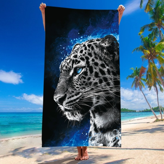 RĘCZNIK PLAŻOWY 150x210 KĄPIELOWY KOC DUŻY KOCYK SZYBKOSCHNĄCY  NA BASEN