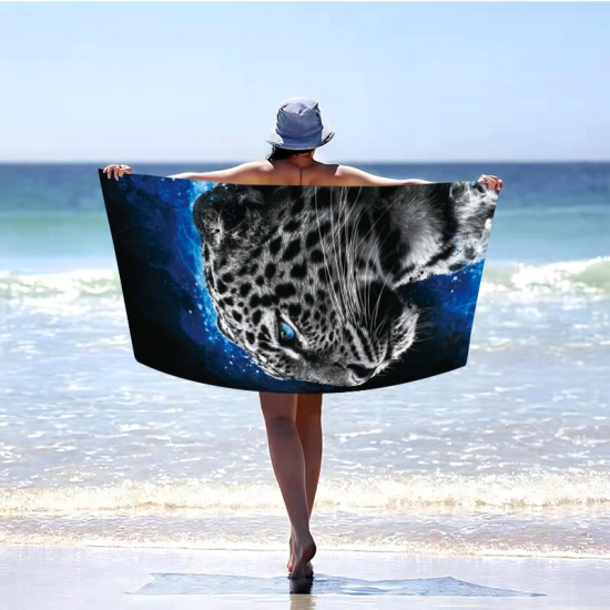 RĘCZNIK PLAŻOWY 150x210 KĄPIELOWY KOC DUŻY KOCYK SZYBKOSCHNĄCY  NA BASEN