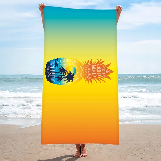 RĘCZNIK PLAŻOWY 150x210 KĄPIELOWY KOC DUŻY KOCYK SZYBKOSCHNĄCY  NA BASEN