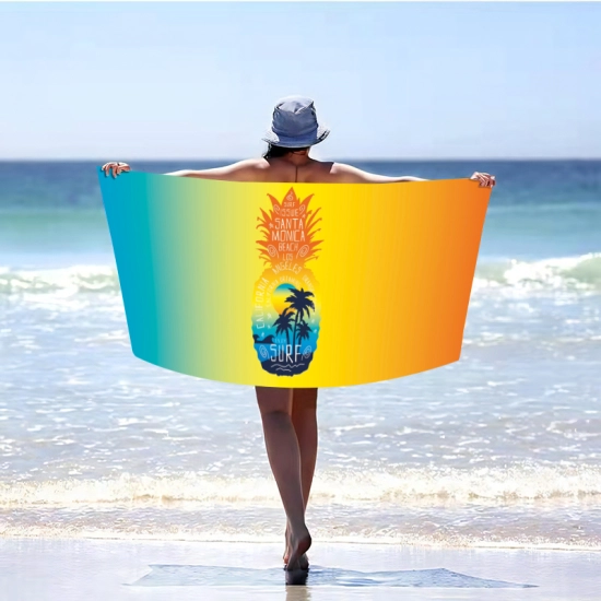 RĘCZNIK PLAŻOWY 150x210 KĄPIELOWY KOC DUŻY KOCYK SZYBKOSCHNĄCY  NA BASEN