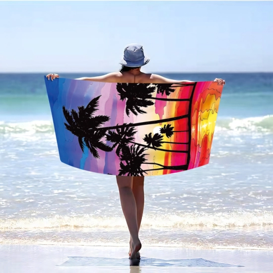 RĘCZNIK PLAŻOWY 150x210 KĄPIELOWY KOC DUŻY KOCYK SZYBKOSCHNĄCY  NA BASEN
