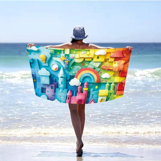 RĘCZNIK PLAŻOWY KĄPIELOWY DUŻY SZYBKOSCHNĄCY 100x180 NA BASEN PLAŻA MIĘKKI