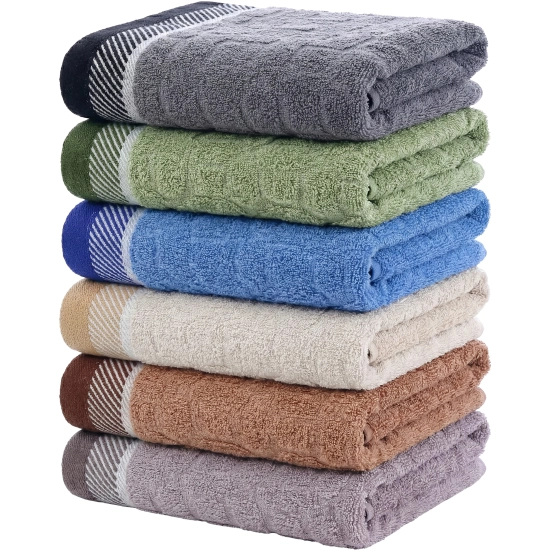 LUKSUSOWY KOMPLET 6 RĘCZNIKÓW KĄPIELOWYCH 50x100 BAWEŁNA FROTTE CHŁONNE