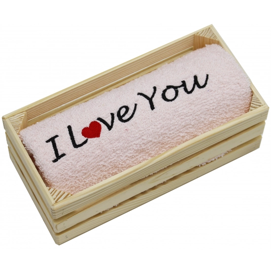 SUPER PREZENT NA WALENTYNKI RĘCZNIK W SKRZYNCE