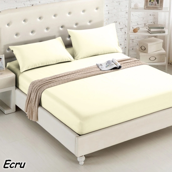 PRZEŚCIERADŁO Z GUMKĄ BAWEŁNIANE 80X160 cm + 15cm ECRU
