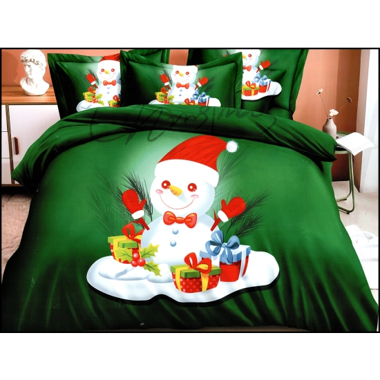 ŚWIĄTECZNA POŚCIEL 3D BAWEŁNA SATYNOWA 2 POSZEWKI 70X80 POSZWA