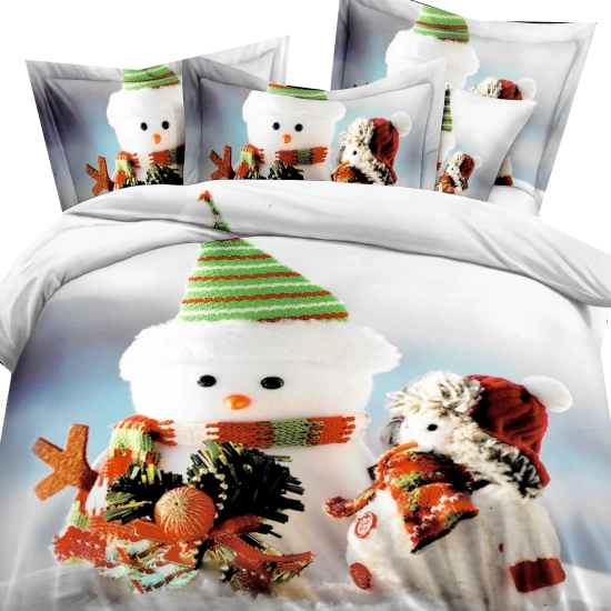 ŚWIĄTECZNA POŚCIEL 3D BAWEŁNA SATYNOWA 2 POSZEWKI 70X80 POSZWA