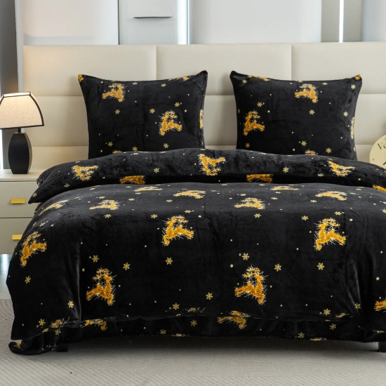 pościel świąteczna miś 160x200 cm renifery