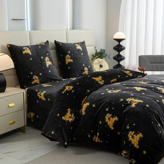 pościel świąteczna miś w śnieżynki