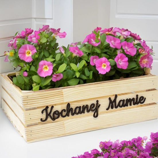 ELEGANCJA DONICZKA DREWNIANA Z GRAWEREM DLA KOCHANEJ MAMY DZIEŃ MATKI MAMA