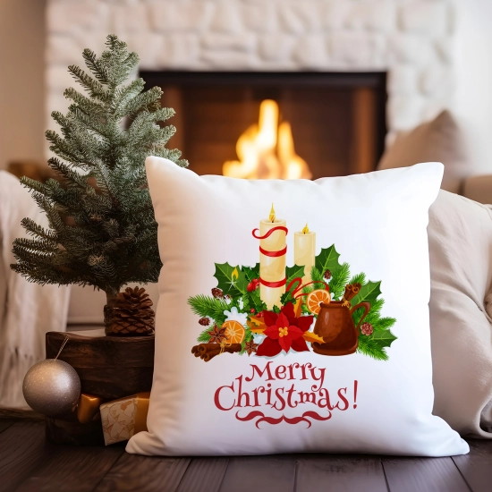 PODUSZKA DEKORACYJNA 40X40 ŚWIĄTECZNA NA PREZENT