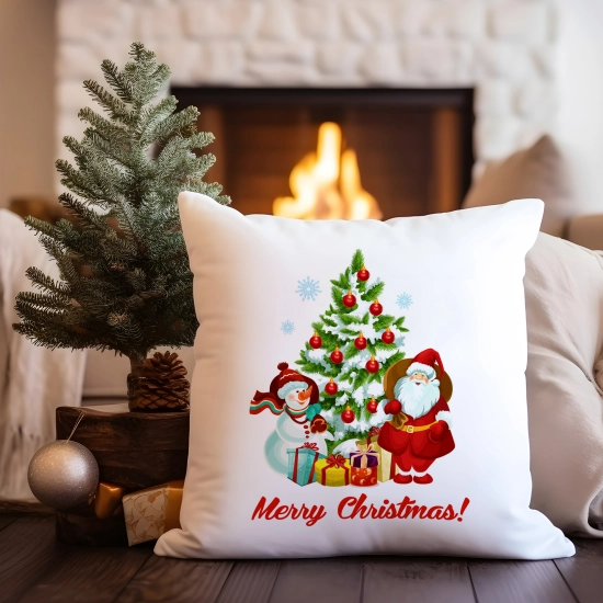 PODUSZKA DEKORACYJNA 40X40 ŚWIĄTECZNA NA PREZENT