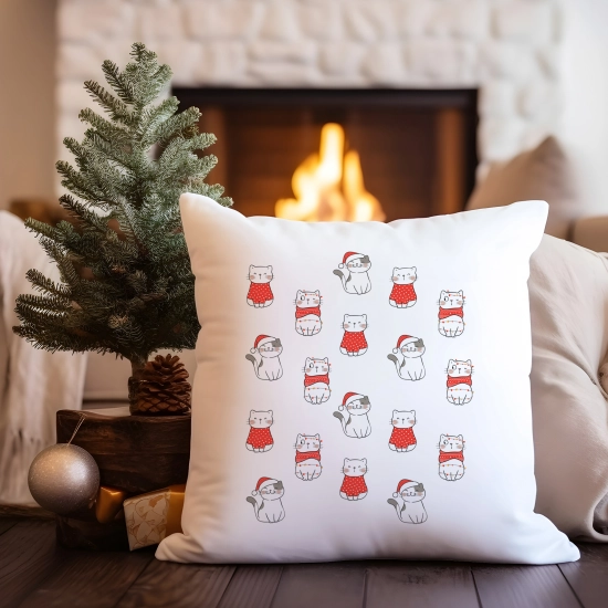 PODUSZKA DEKORACYJNA 40X40 ŚWIĄTECZNA NA PREZENT