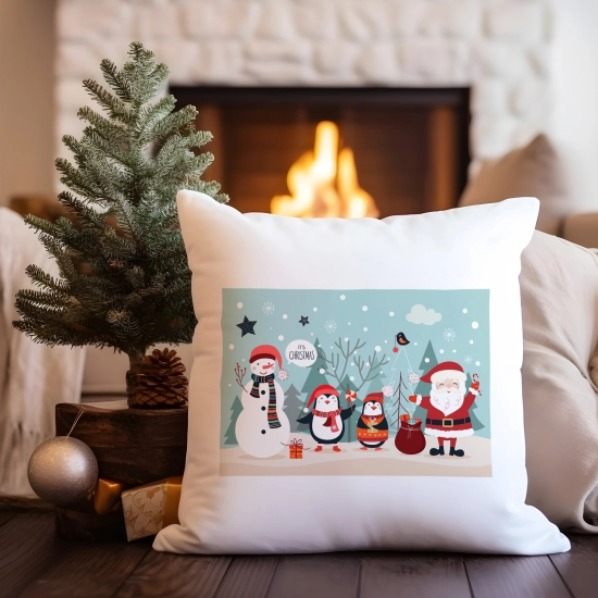 PODUSZKA DEKORACYJNA 40X40 ŚWIĄTECZNA NA PREZENT
