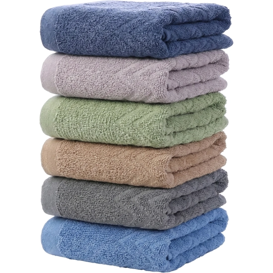 LUKSUSOWY KOMPLET 6 RĘCZNIKÓW KĄPIELOWYCH 50x100 BAWEŁNA FROTTE CHŁONNE