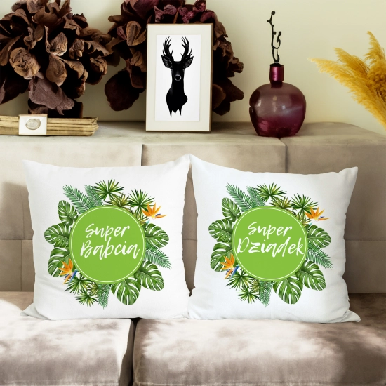 KOMPLET PREZENT DLA BABCI I DZIADKA PODUSZKA KUBEK BABCIA DZIADEK ZESTAW