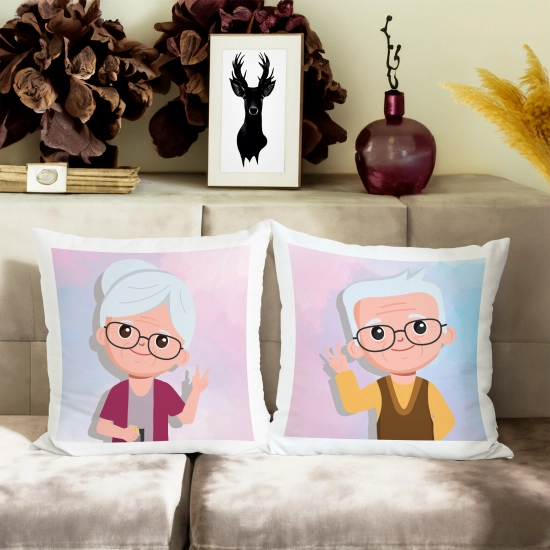 KOMPLET PREZENT DLA BABCI I DZIADKA PODUSZKA KUBEK BABCIA DZIADEK ZESTAW