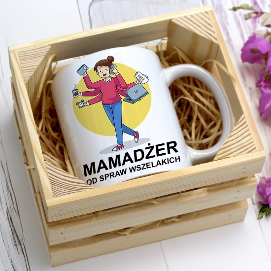 KUBEK 330ml W SKRZYNCE DLA MAMY PREZENT DZIEŃ MATKI MAMA MAMUSIA UPOMINEK