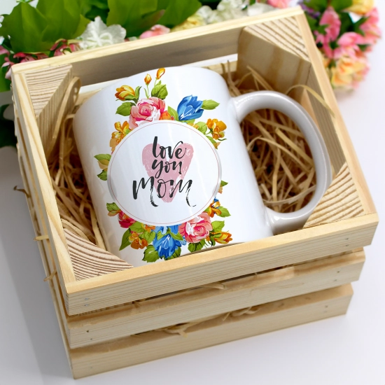 KUBEK 330ml W SKRZYNCE DLA MAMY PREZENT DZIEŃ MATKI MAMA MAMUSIA UPOMINEK