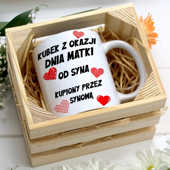 KUBEK 330ml W SKRZYNCE DLA MAMY PREZENT DZIEŃ MATKI MAMA MAMUSIA UPOMINEK