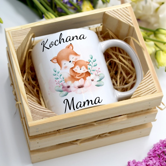 KUBEK 330ml W SKRZYNCE DLA MAMY PREZENT DZIEŃ MATKI MAMA MAMUSIA UPOMINEK