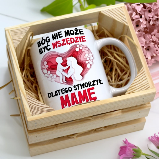KUBEK 330ml W SKRZYNCE DLA MAMY PREZENT DZIEŃ MATKI MAMA MAMUSIA UPOMINEK