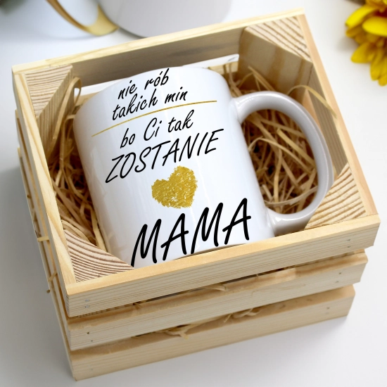 KUBEK 330ml W SKRZYNCE DLA MAMY PREZENT DZIEŃ MATKI MAMA MAMUSIA UPOMINEK