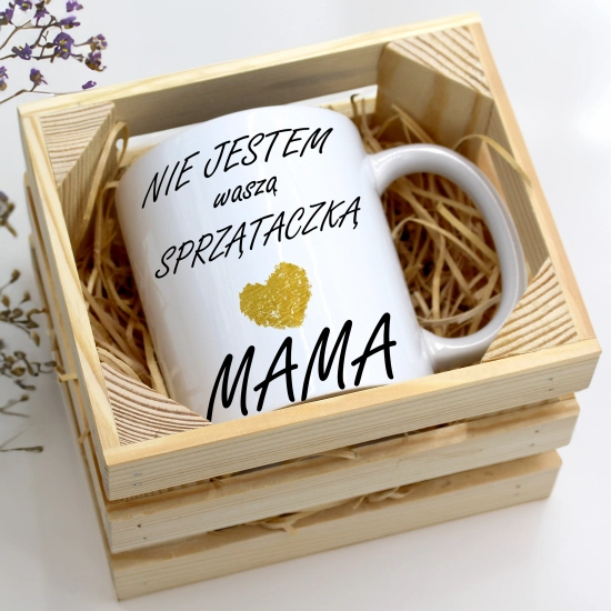 KUBEK 330ml W SKRZYNCE DLA MAMY PREZENT DZIEŃ MATKI MAMA MAMUSIA UPOMINEK