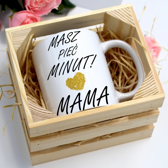 KUBEK 330ml W SKRZYNCE DLA MAMY PREZENT DZIEŃ MATKI MAMA MAMUSIA UPOMINEK