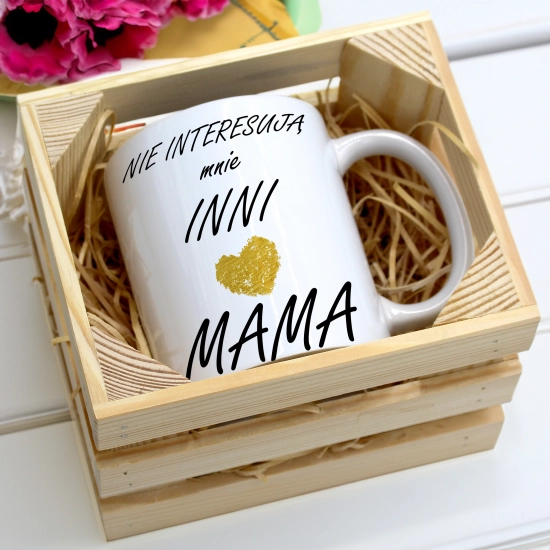 KUBEK 330ml W SKRZYNCE DLA MAMY PREZENT DZIEŃ MATKI MAMA MAMUSIA UPOMINEK