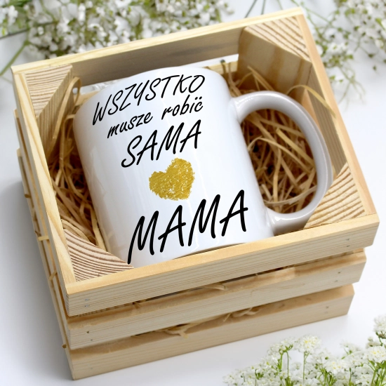 KUBEK 330ml W SKRZYNCE DLA MAMY PREZENT DZIEŃ MATKI MAMA MAMUSIA UPOMINEK