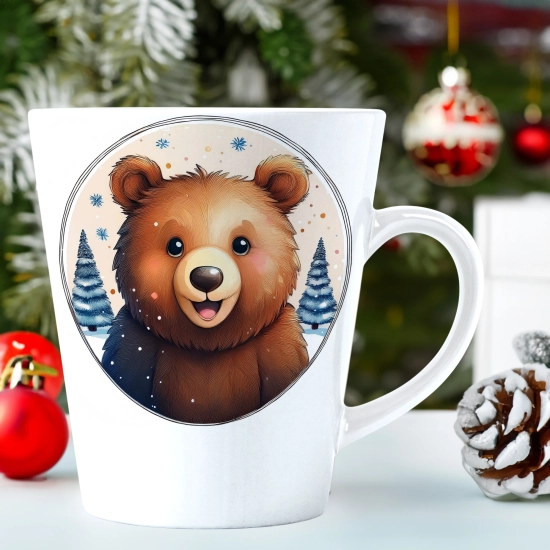ŚWIĄTECZNY KUBEK LATTE 330ml PREZENT ŚWIĘTA ZIMOWY RENIFER JELEŃ MIKOŁAJ