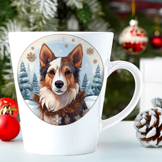 ŚWIĄTECZNY KUBEK LATTE 330ml PREZENT ŚWIĘTA ZIMOWY RENIFER JELEŃ MIKOŁAJ