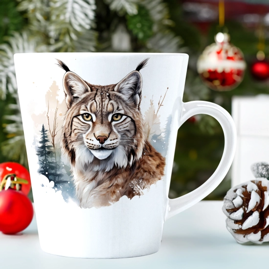 ŚWIĄTECZNY KUBEK LATTE 330ml PREZENT ŚWIĘTA ZIMOWY RENIFER JELEŃ MIKOŁAJ