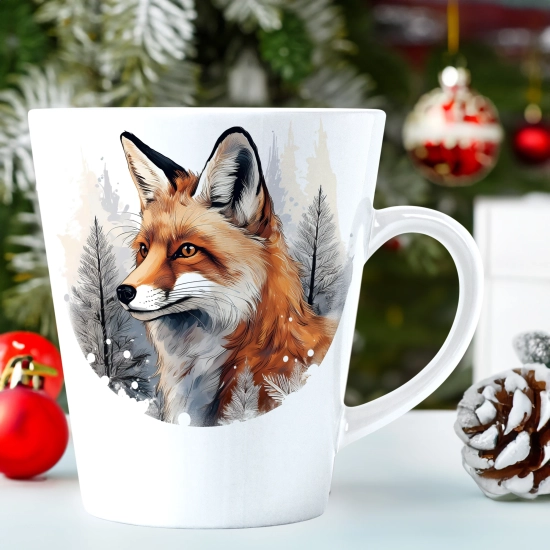 ŚWIĄTECZNY KUBEK LATTE 330ml PREZENT ŚWIĘTA ZIMOWY RENIFER JELEŃ MIKOŁAJ