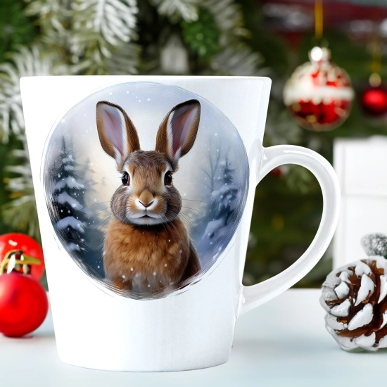 ŚWIĄTECZNY KUBEK LATTE 330ml PREZENT ŚWIĘTA ZIMOWY RENIFER JELEŃ MIKOŁAJ