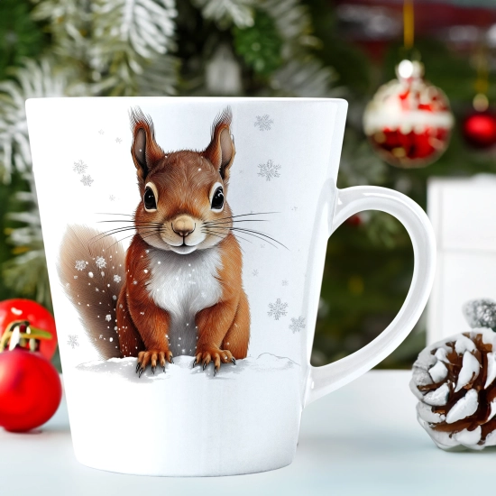 ŚWIĄTECZNY KUBEK LATTE 330ml PREZENT ŚWIĘTA ZIMOWY RENIFER JELEŃ MIKOŁAJ