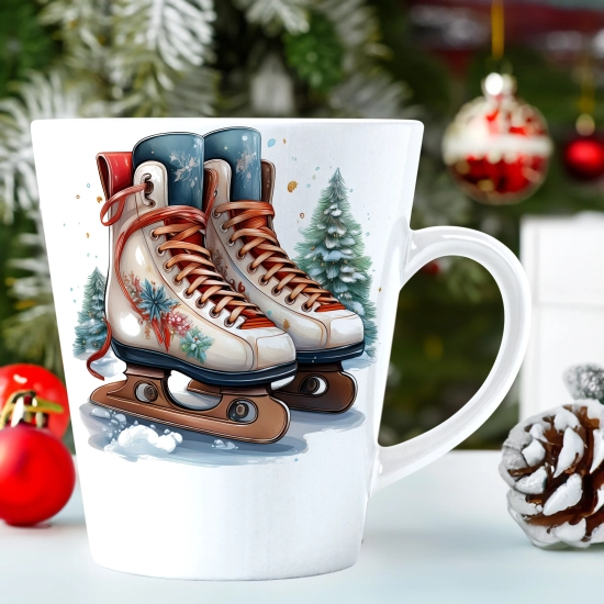 ŚWIĄTECZNY KUBEK LATTE 330ml PREZENT ŚWIĘTA ZIMOWY RENIFER JELEŃ MIKOŁAJ