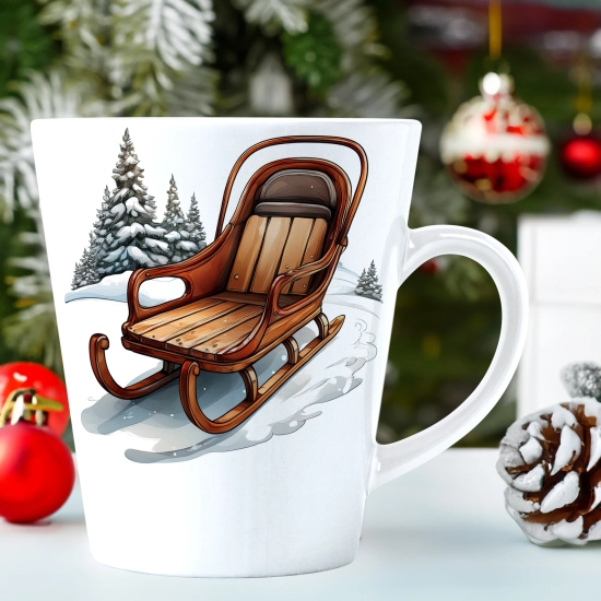 ŚWIĄTECZNY KUBEK LATTE 330ml PREZENT ŚWIĘTA ZIMOWY RENIFER JELEŃ MIKOŁAJ